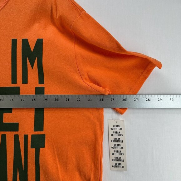 Urban Outfitters Sorry I’m Late Oversized T-Shirt Womens M Short Sleeve Orange - Picture 8 of 15